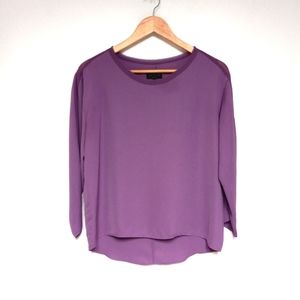 Rag & Bone Raw Neckline Chiffon Blouse Top Sz XS